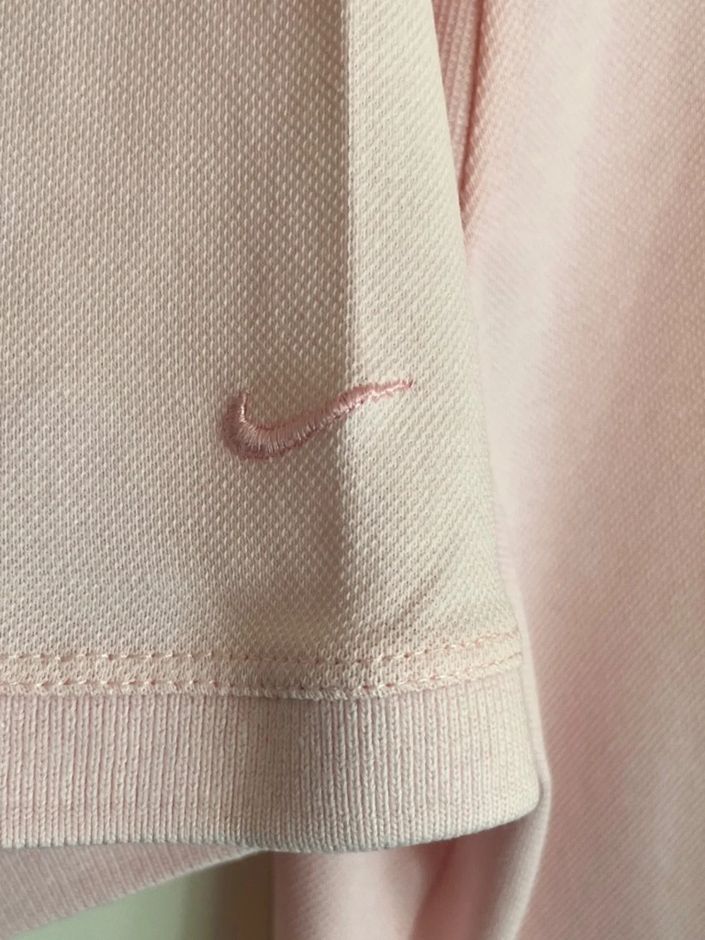 Nike Pale Pink Dri-Fit Golf Shirt Size Large